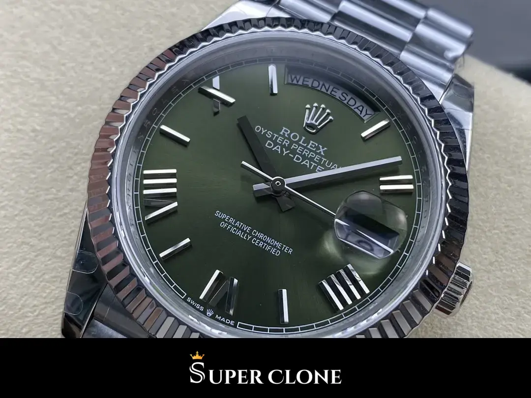 Rolex Day-Date 228239, 904l steel case, president bracelet