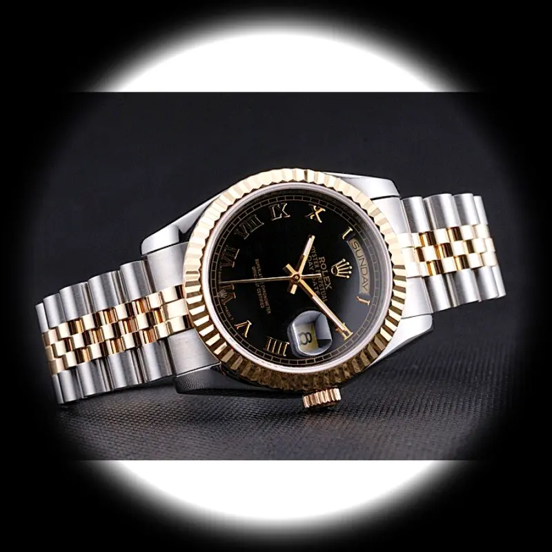 Day-Date SRL78 super clone black dial — caseback detail