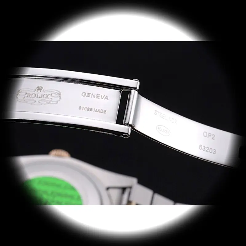 Rolex Day-Date SRL78 1:1 super clone black dial — bezel macro