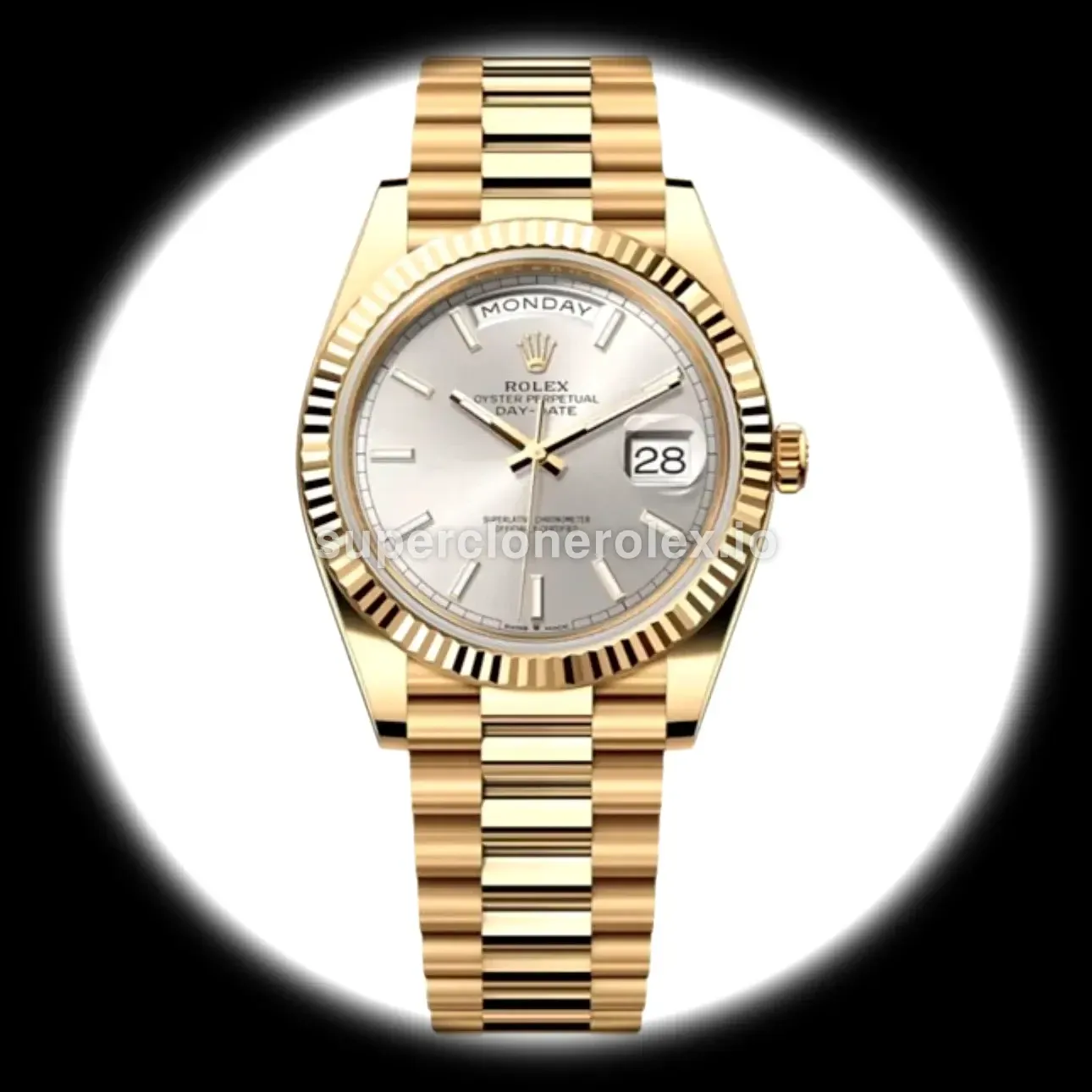 Rolex Day-Date 40mm Silver Dial 228238 replica watch