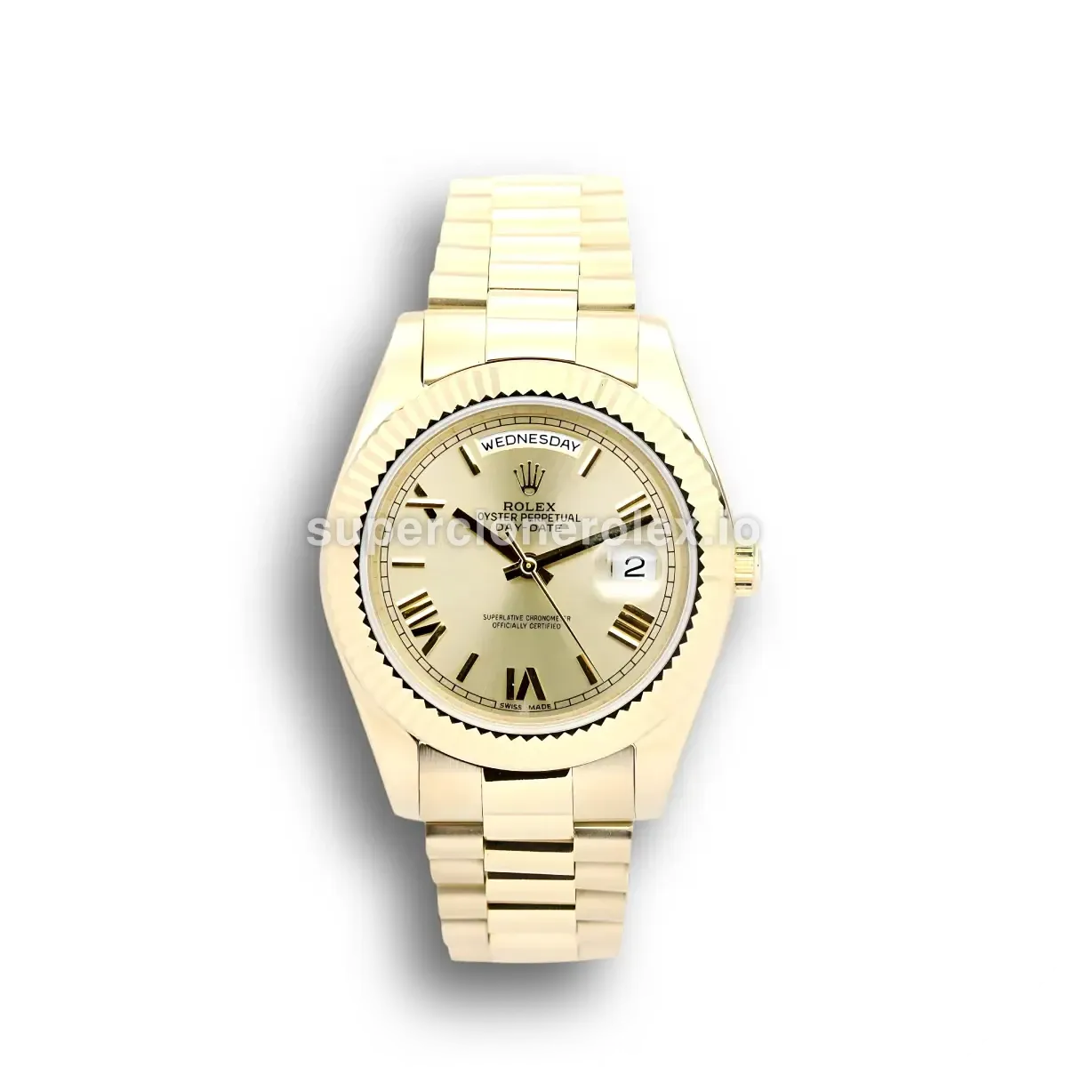 Rolex Day-Date II 218238 40mm Gold Dial Watch replica watch