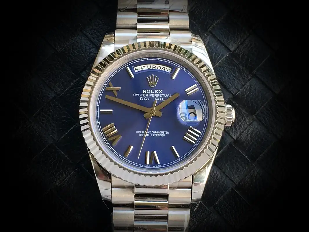 Day-Date 41985 super clone 36mm — dial close-up