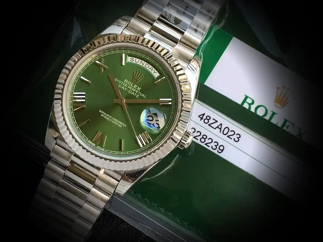Rolex Day-Date 41985 1:1 super clone 36mm — dial close-up