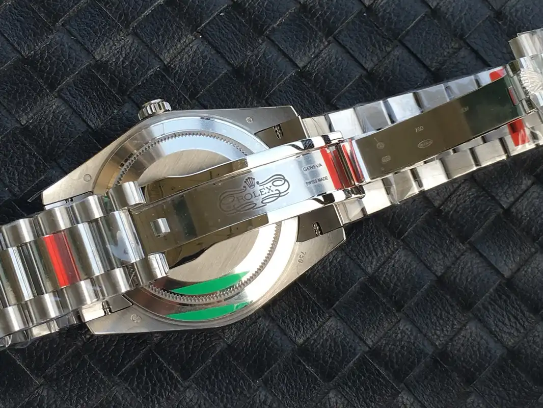 Rolex Day-Date 228206, white gold plated case, president bracelet