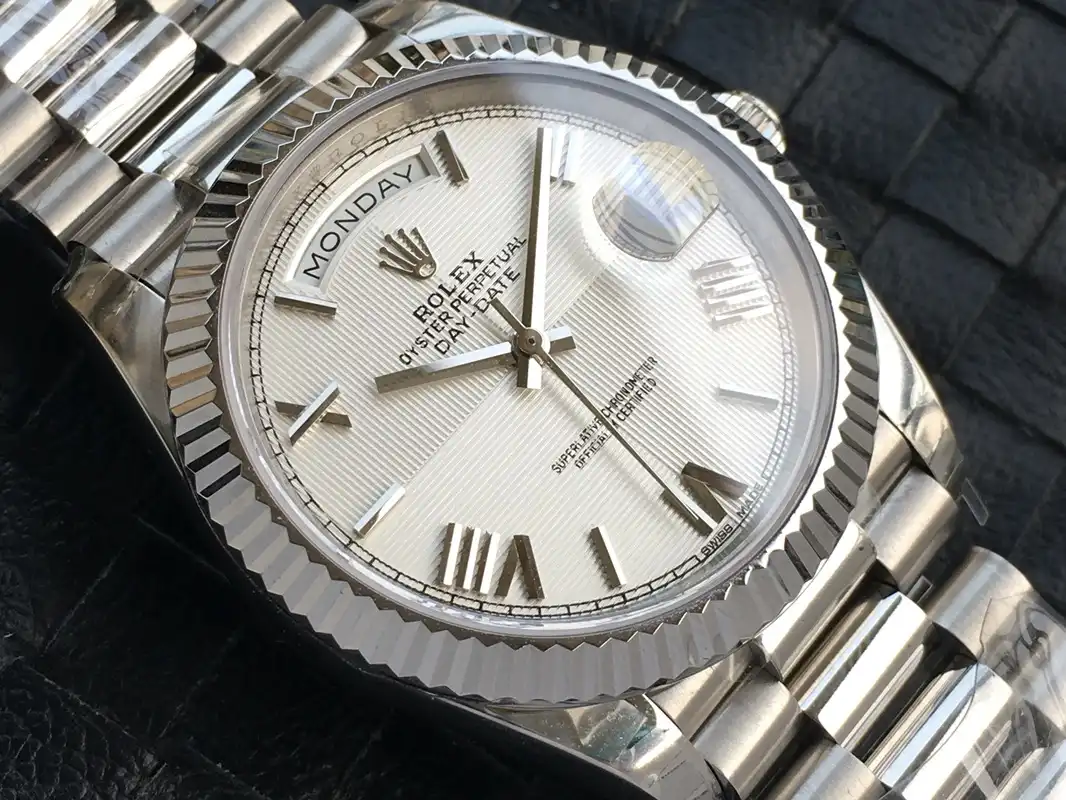 Day-Date 228239, fluted bezel, president bracelet