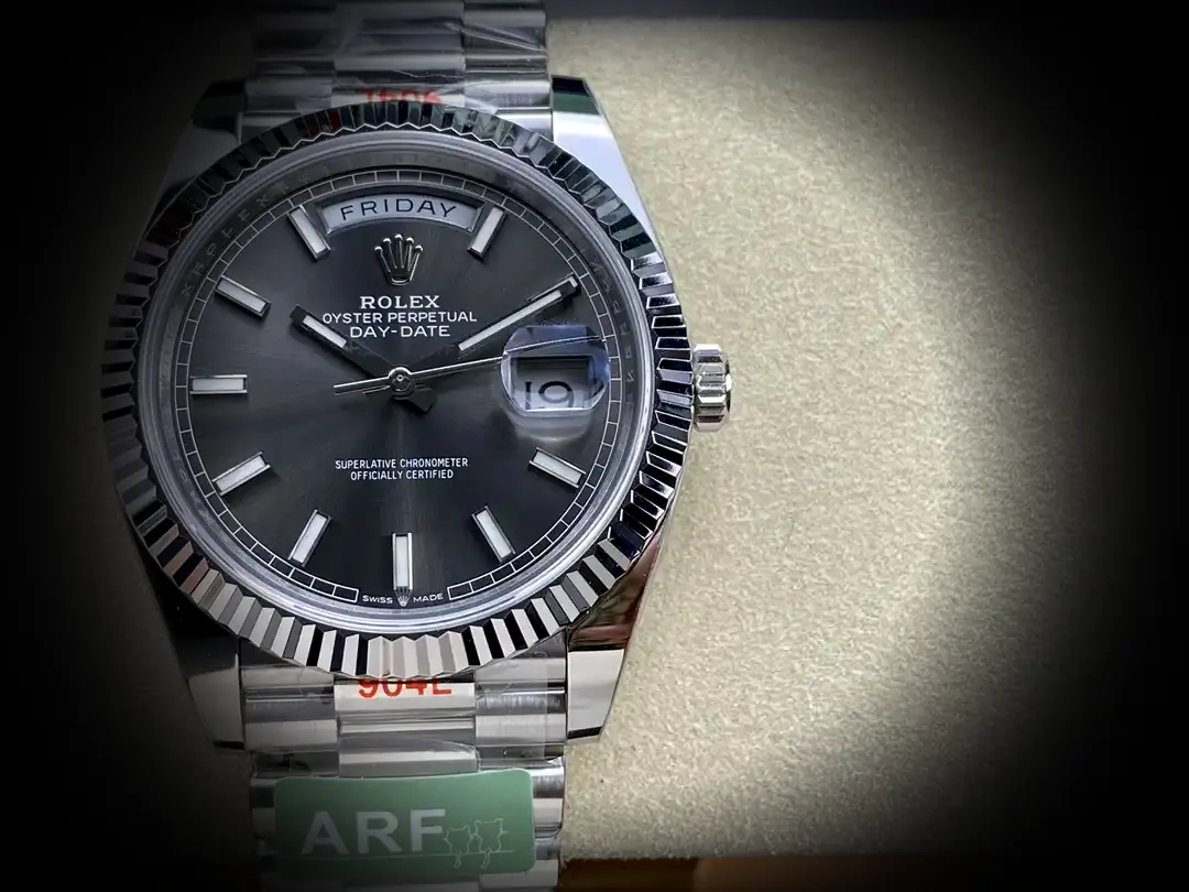 Day-Date 41985 superclone 36mm — dial close-up