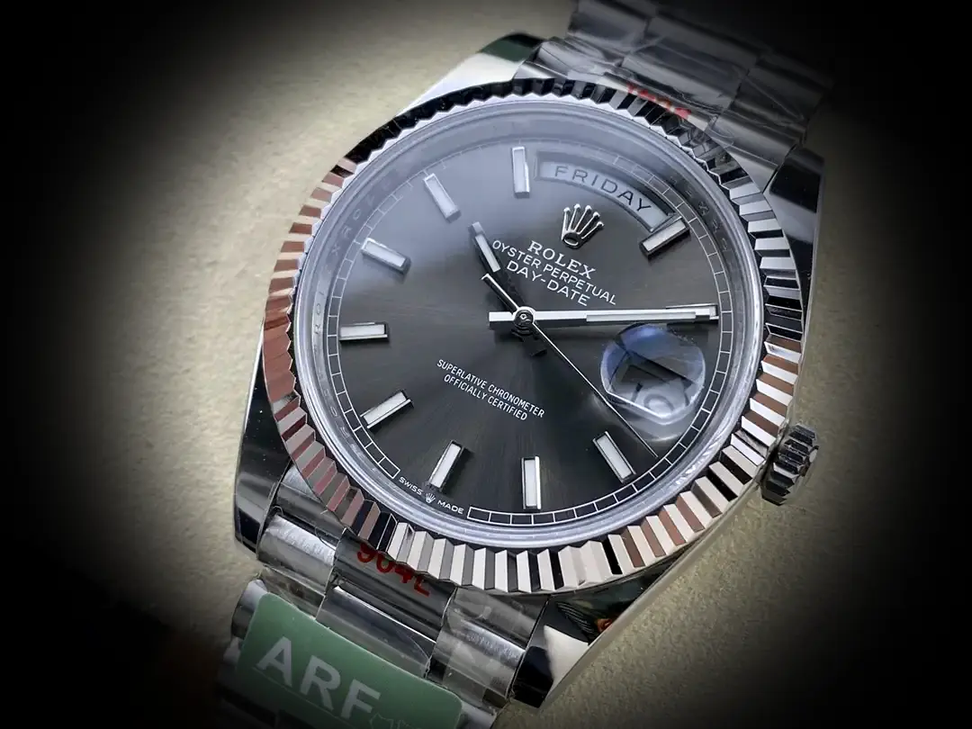 Day-Date 41985 1:1 super clone slate set dial — caseback detail