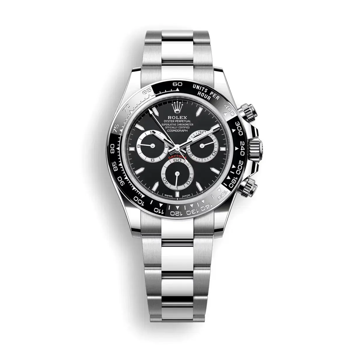 Daytona 116500LN Panda super clone white dial — front view