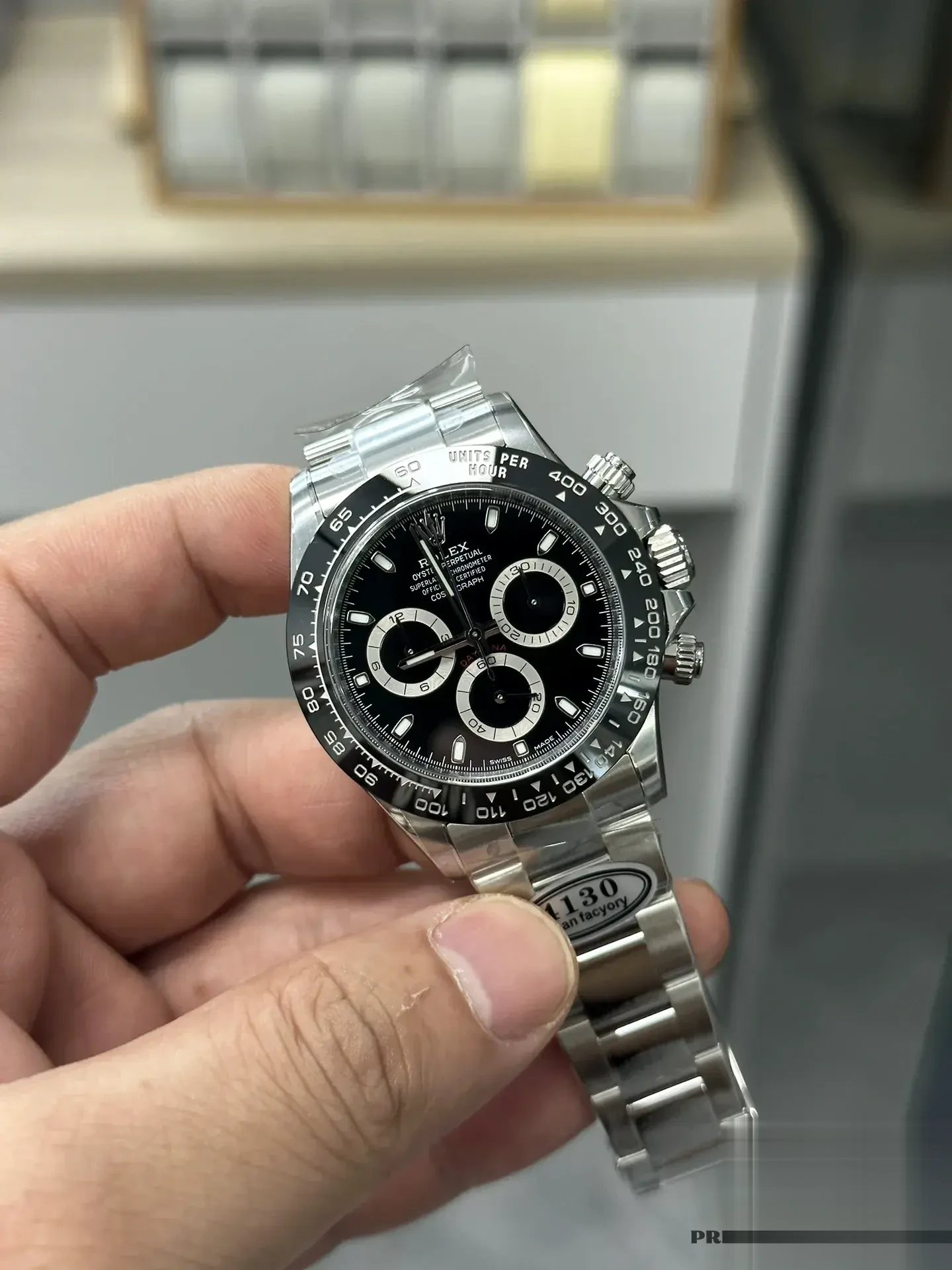 Rolex Daytona 116500LN superclone white dial — caseback detail