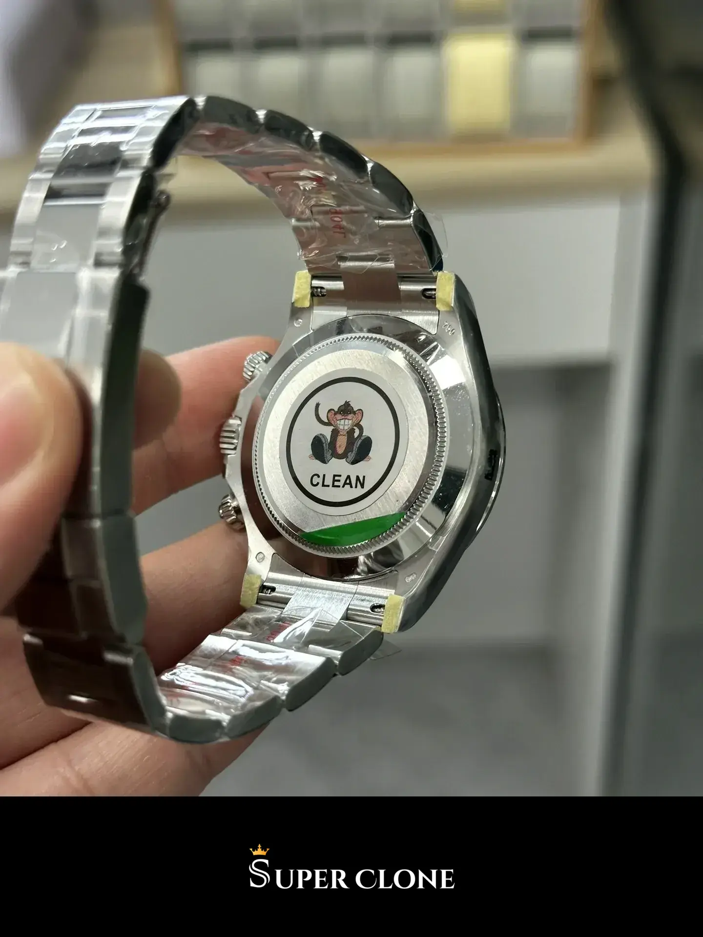 Daytona 116519 superclone white dial — bezel macro