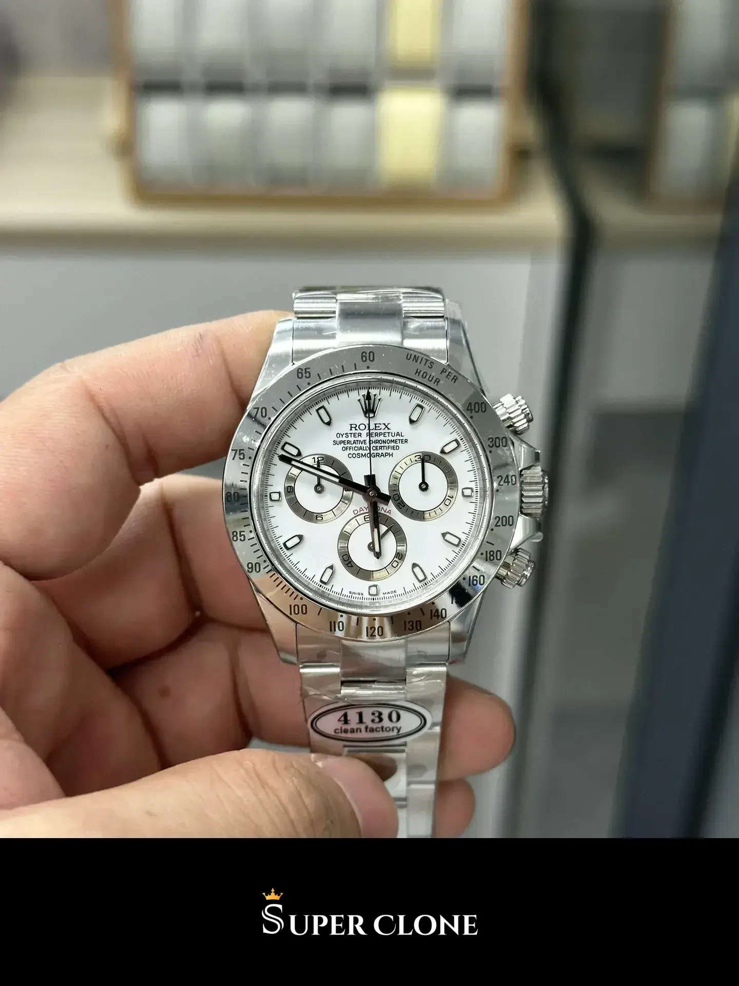 Rolex Daytona 116520 superclone 40mm — caseback detail