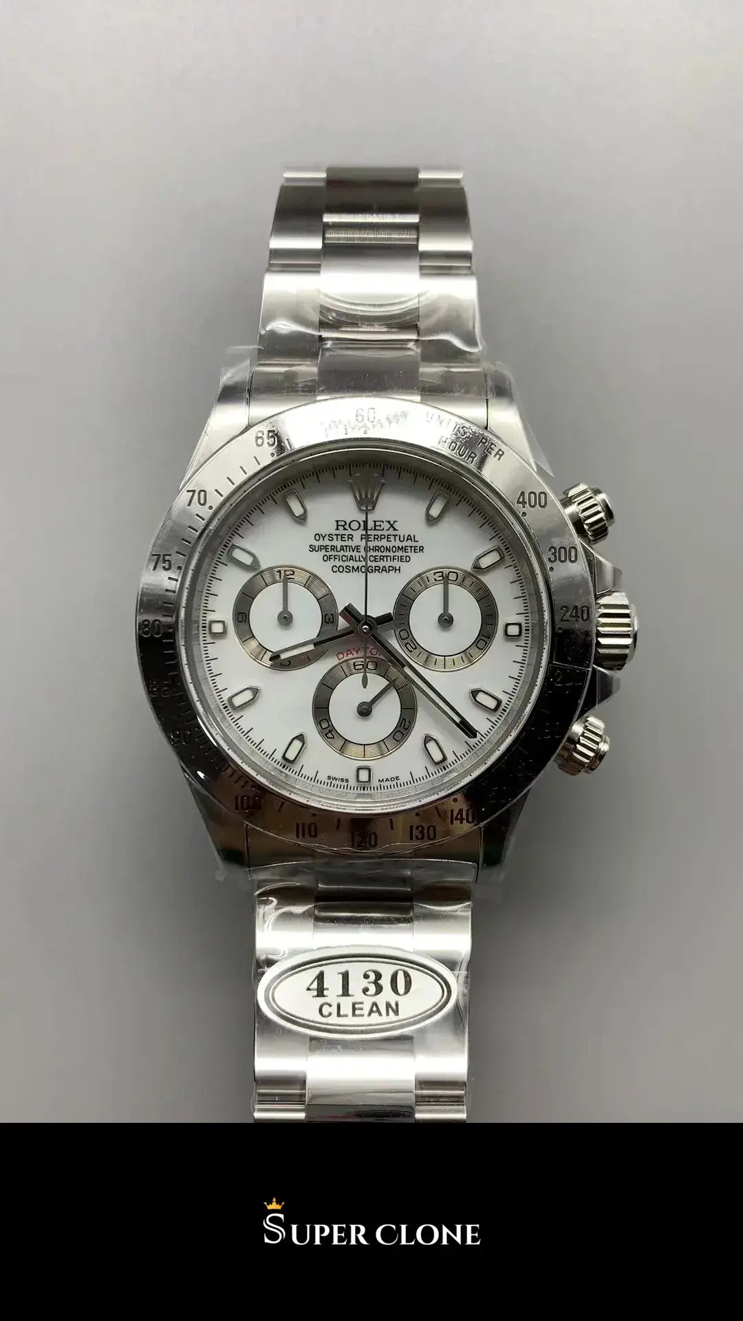 Rolex Daytona 116520 eta clone — bracelet detail