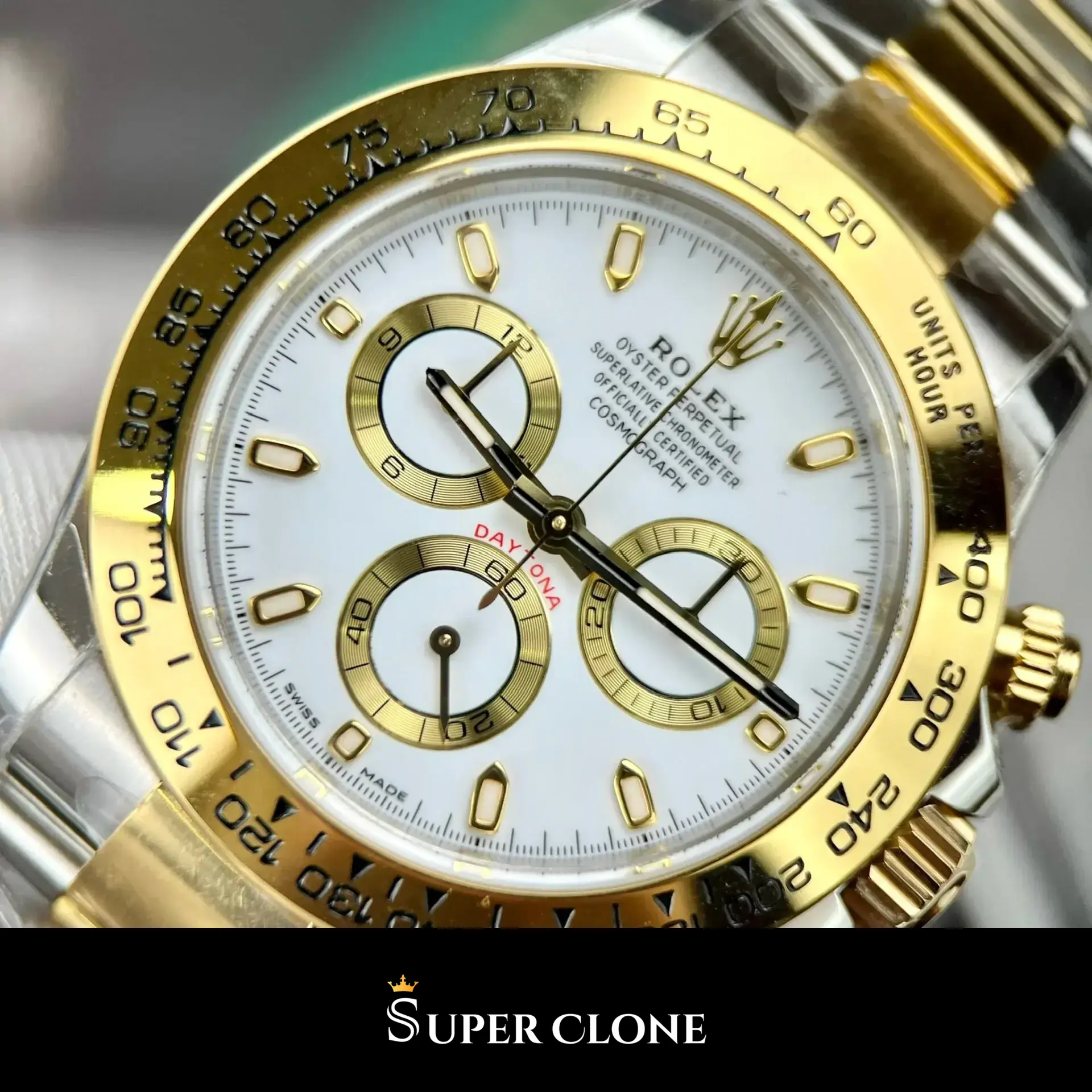 Rolex Daytona 126503 eta clone 40mm — dial close-up