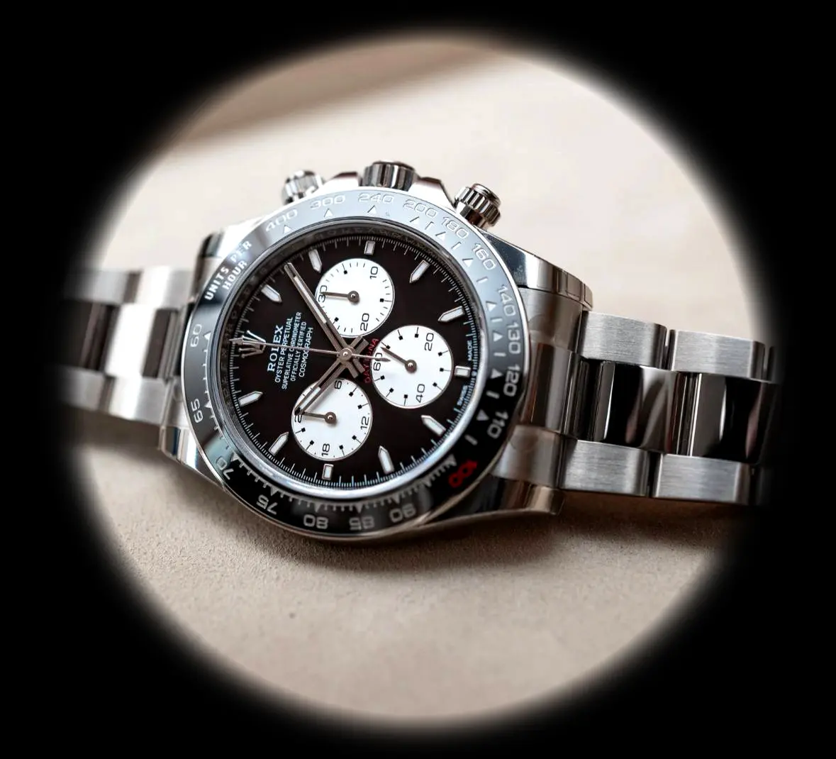 Rolex Daytona 126529LN superclone black dial — caseback detail