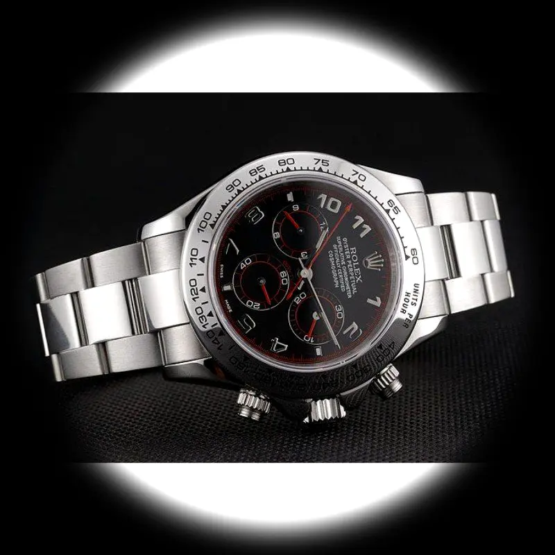 Rolex Daytona 80296 1:1 super clone black dial — caseback detail