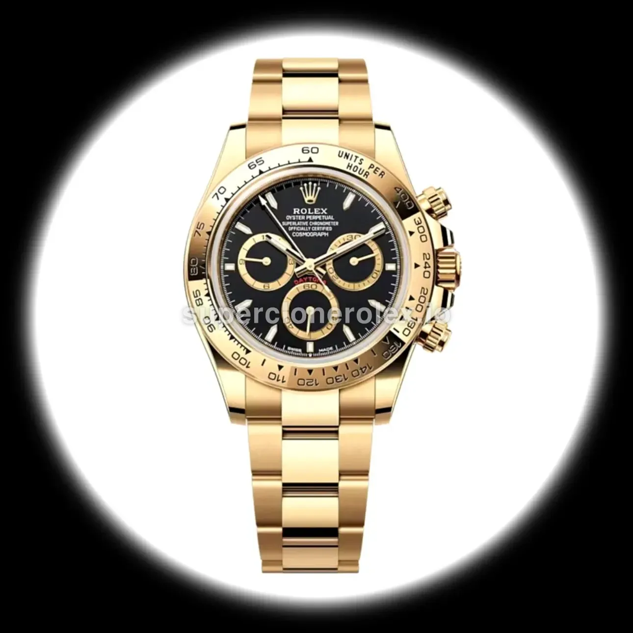 Rolex Daytona 40mm Black Dial 126508 Yellow Gold replica watch