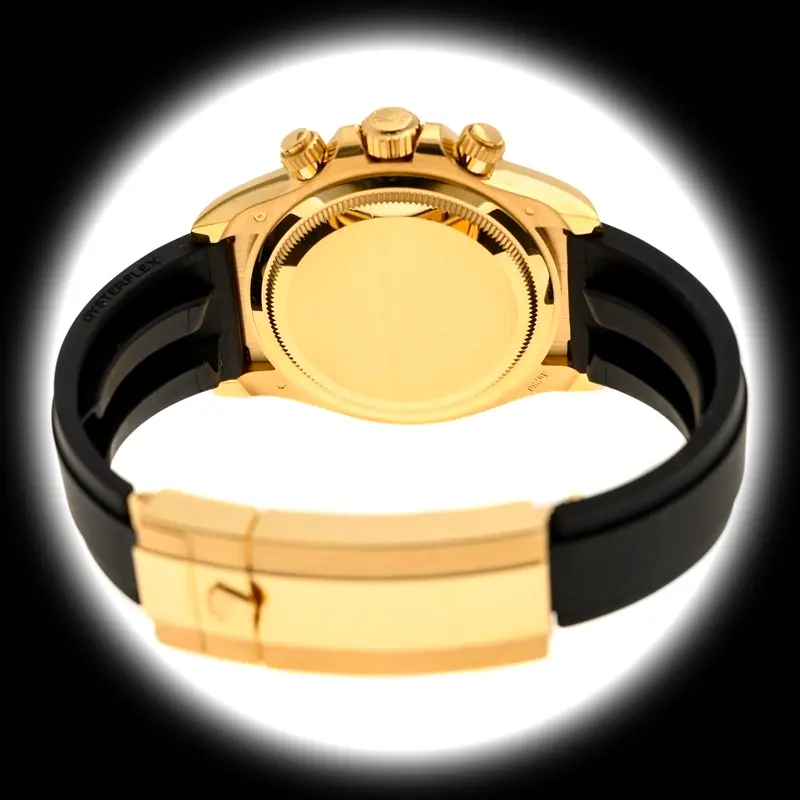 Rolex Daytona 126518LN Swiss clone black dial — caseback detail