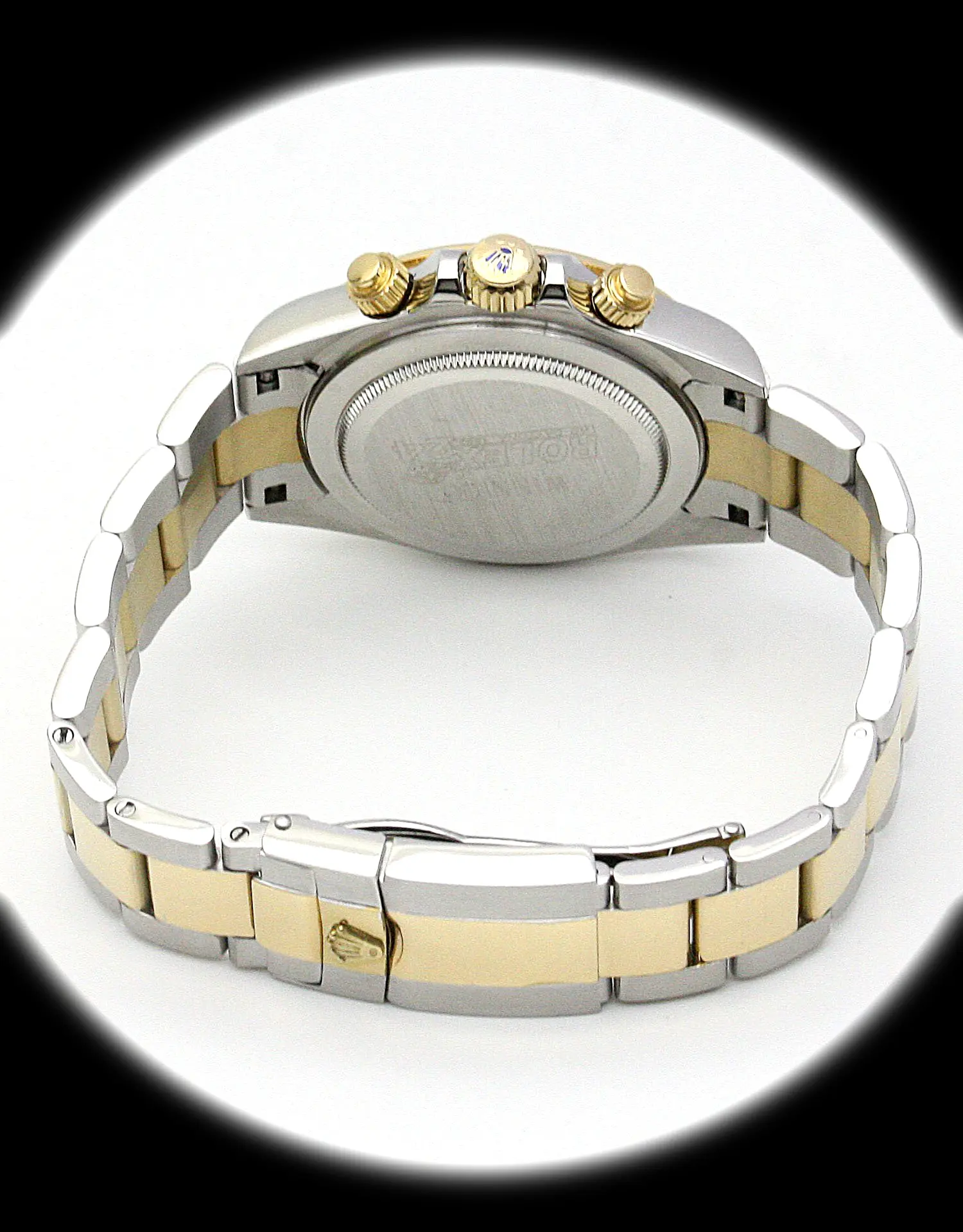 Daytona 116523 super clone dark brown dial — caseback detail