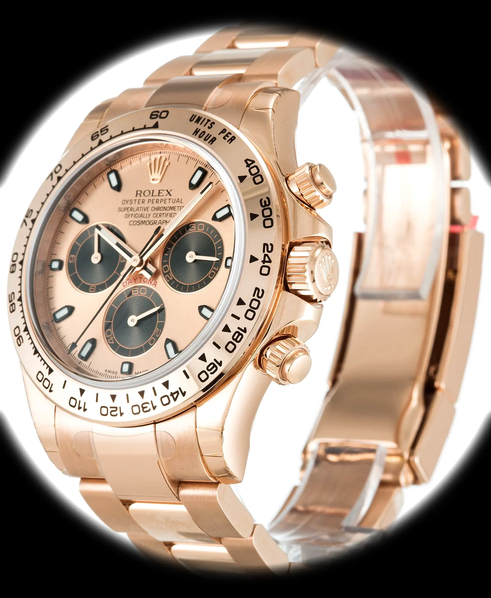 Daytona 116505 Swiss clone 40mm — dial close-up