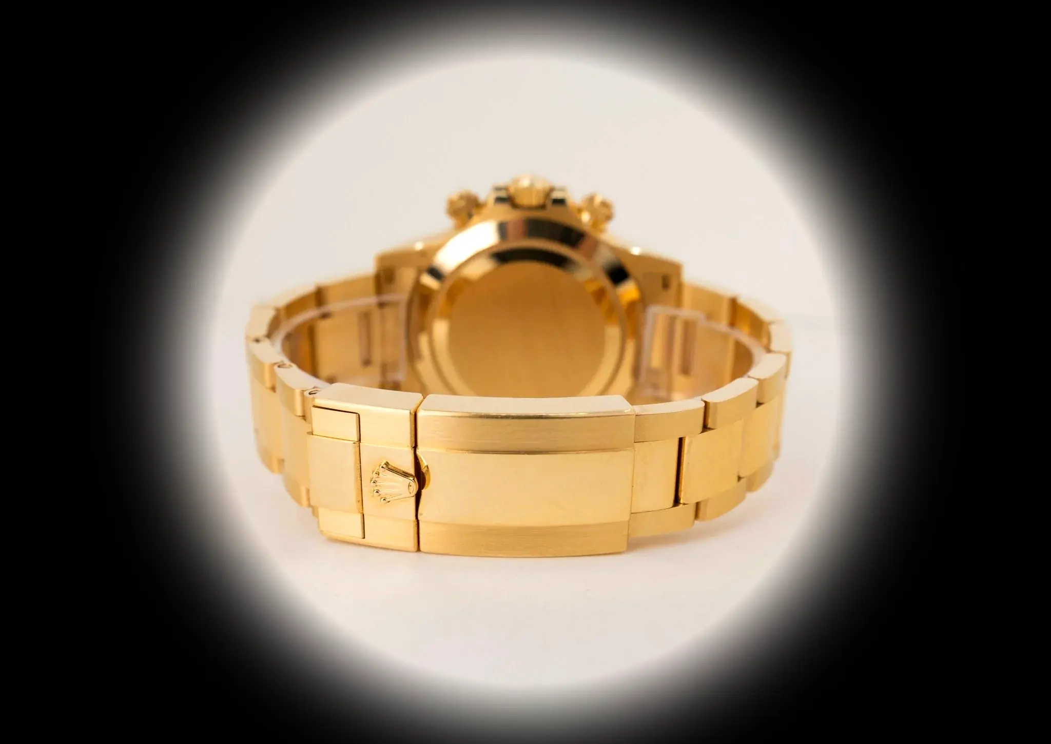 Rolex Daytona 116508 Swiss clone green dial — caseback detail