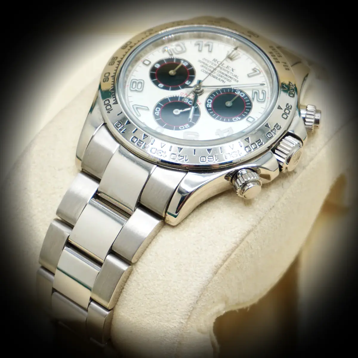 Daytona 116509 superclone silver dial — caseback detail