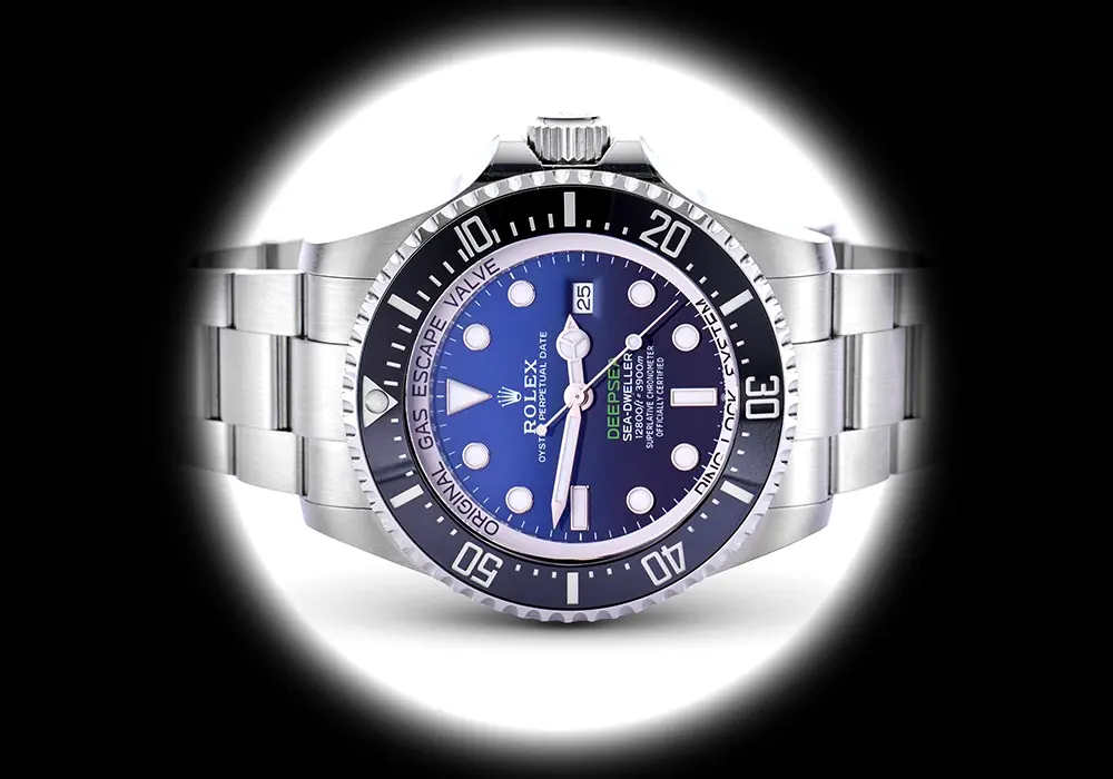 Rolex Deepsea 116660 Swiss replica black, blue dial — caseback detail