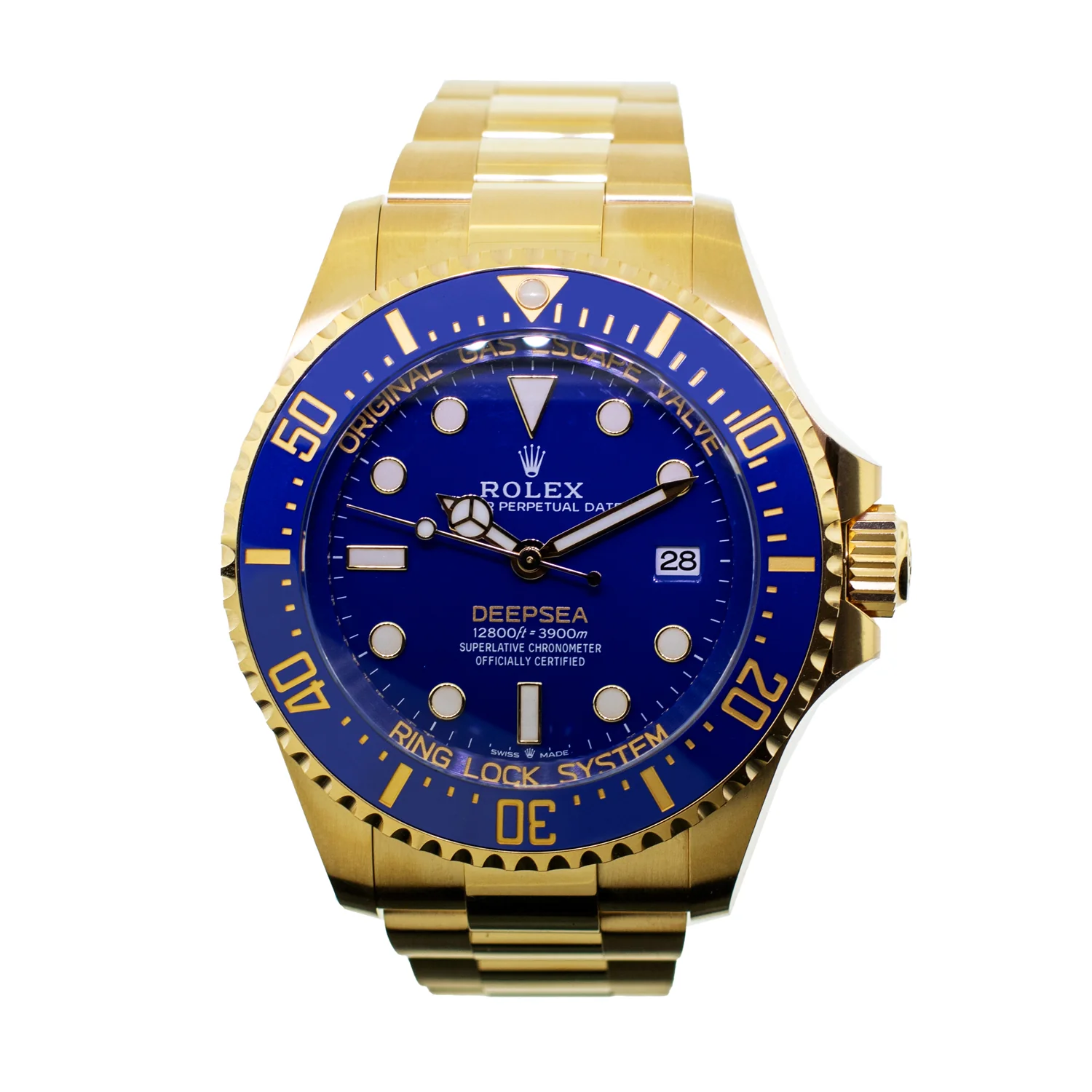 Rolex Deepsea 136668LB, yellow gold plated case, ceramic (cerachrom) bezel