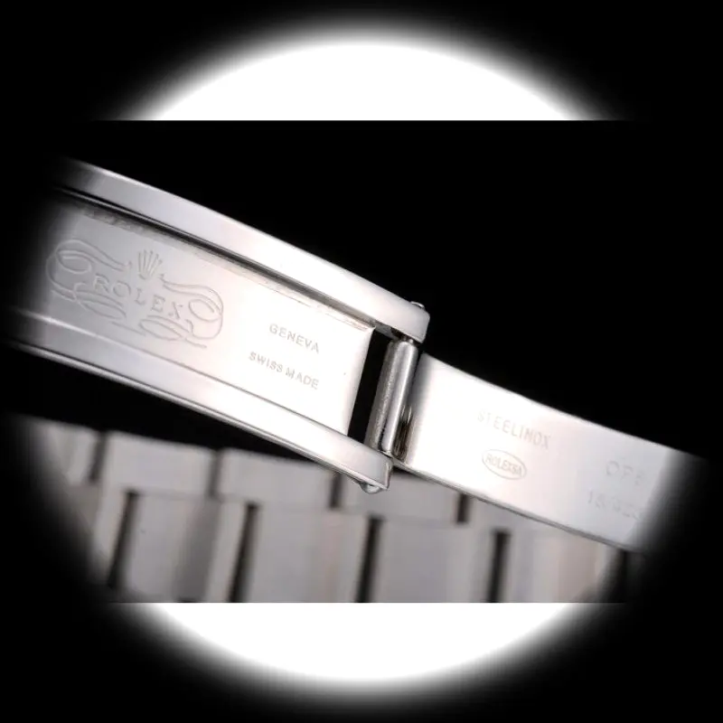 Rolex Explorer REP016820 super clone black dial — bezel macro