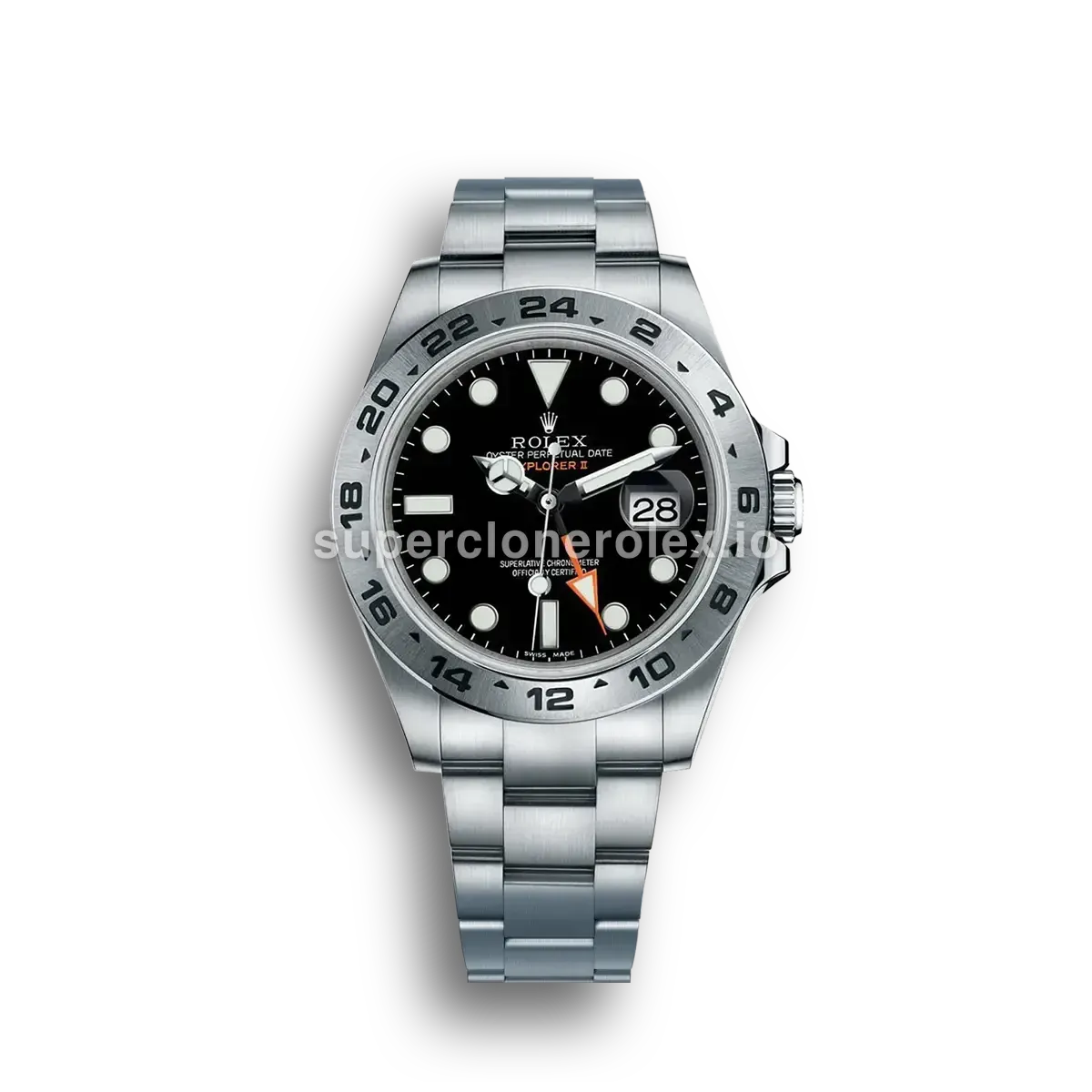 Rolex Explorer 216570BKSO super clone black dial, front view
