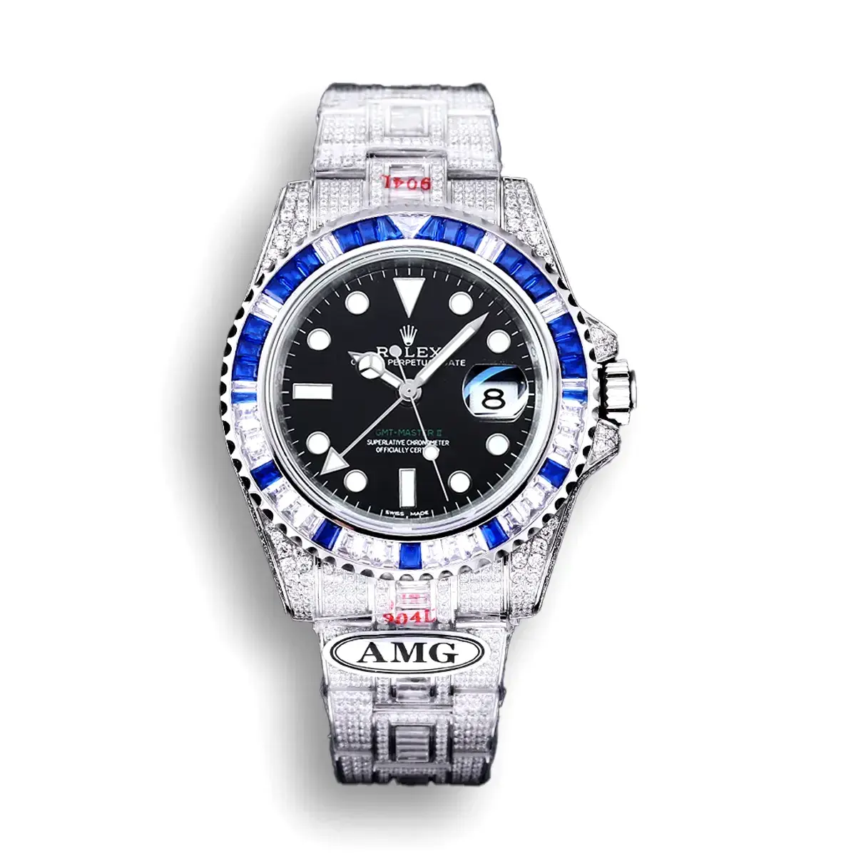 Rolex GMT-Master 116710BLNR super clone black dial — front view