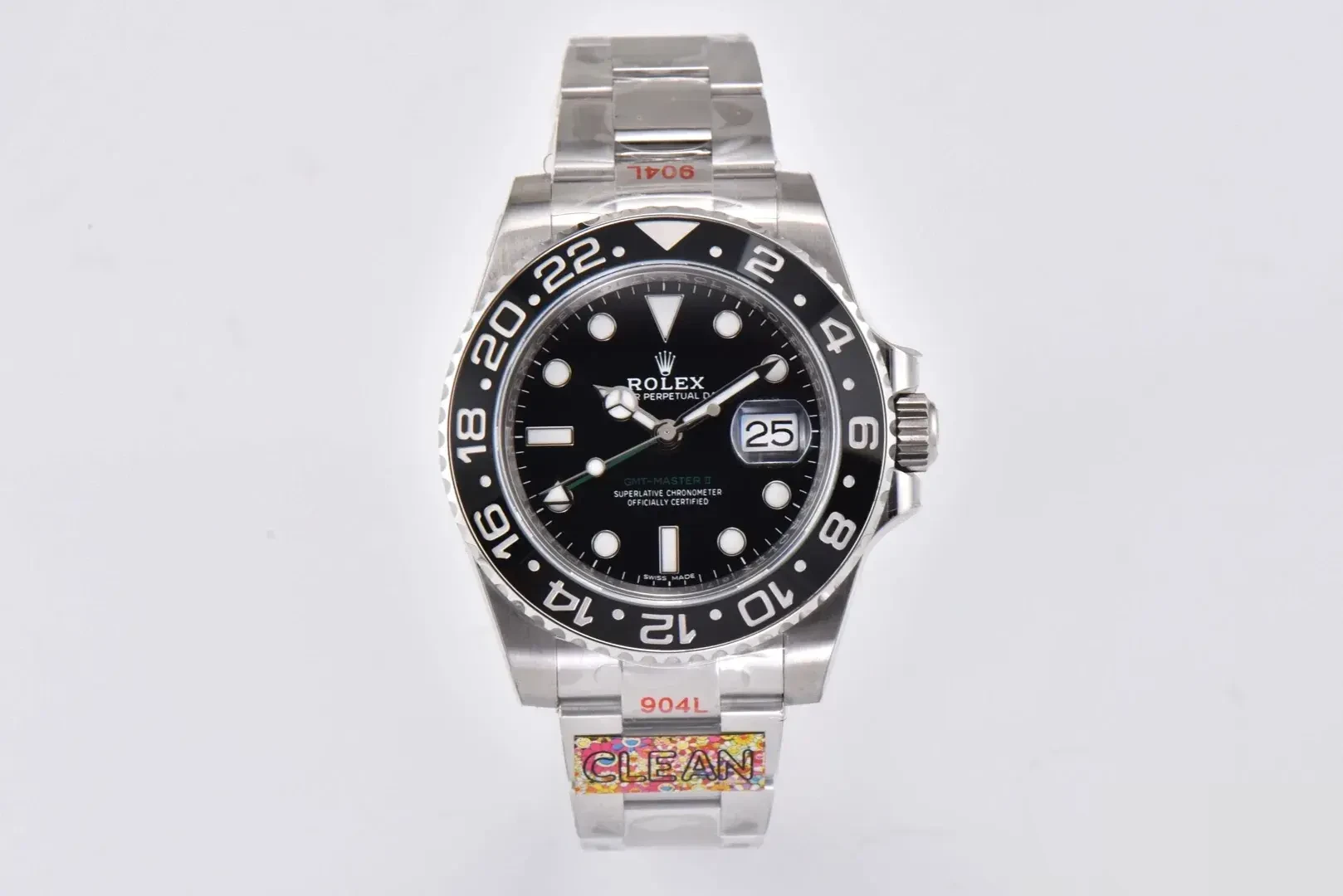 GMT-Master 116710LN super clone black dial — angled view