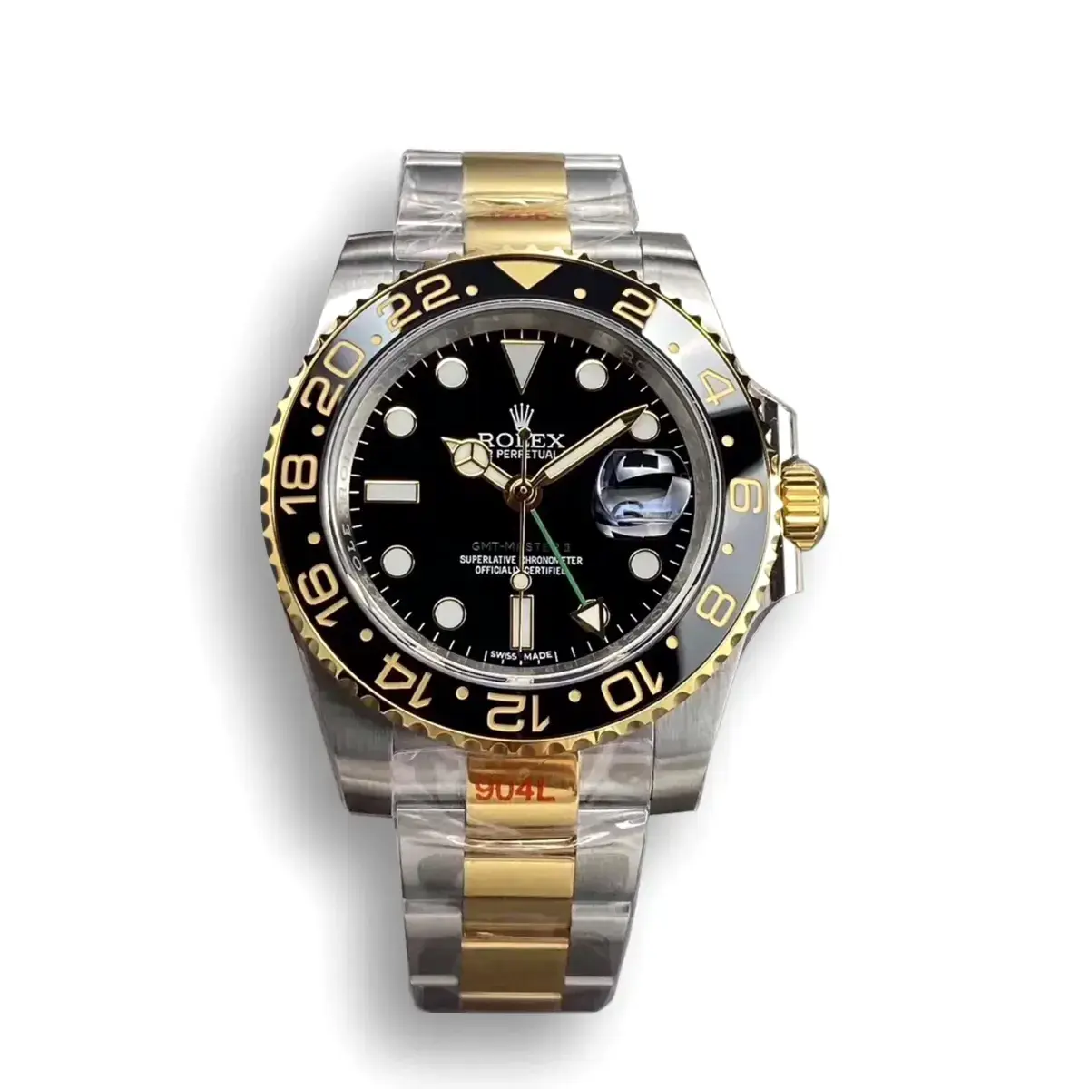 Rolex GMT-Master 126710BLRO superclone black dial — front view
