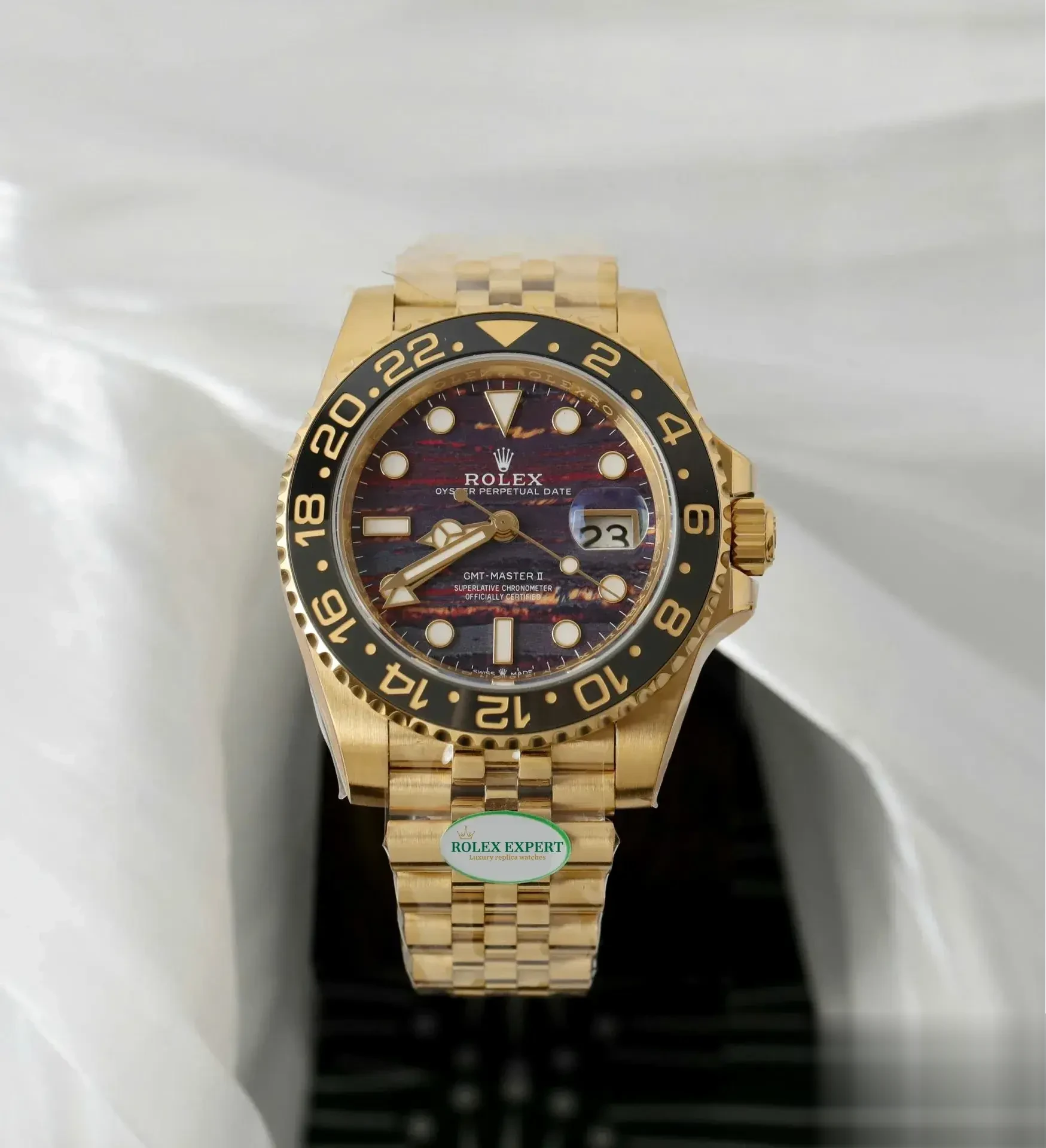 Rolex GMT-Master 126718GRNR swiss clone — side profile