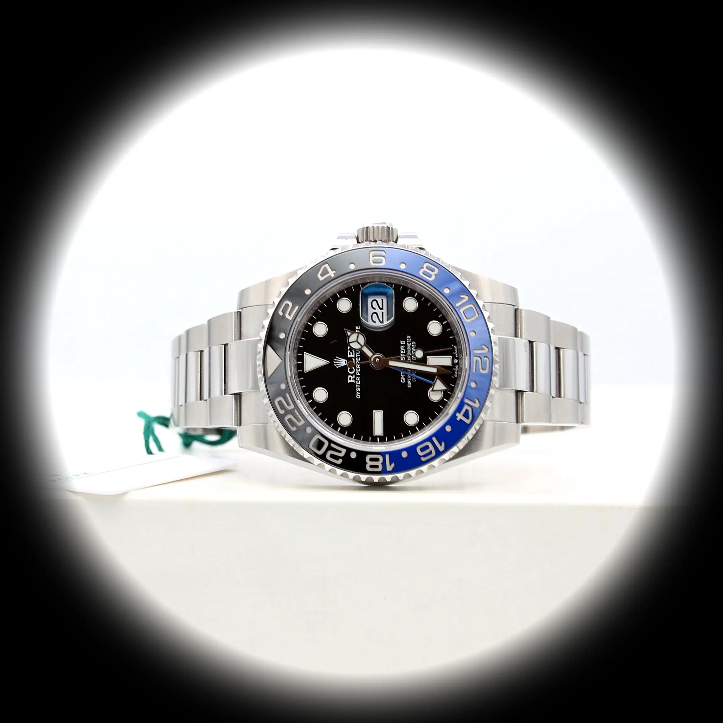 GMT-Master 126710BLNR Swiss replica black dial — bezel macro