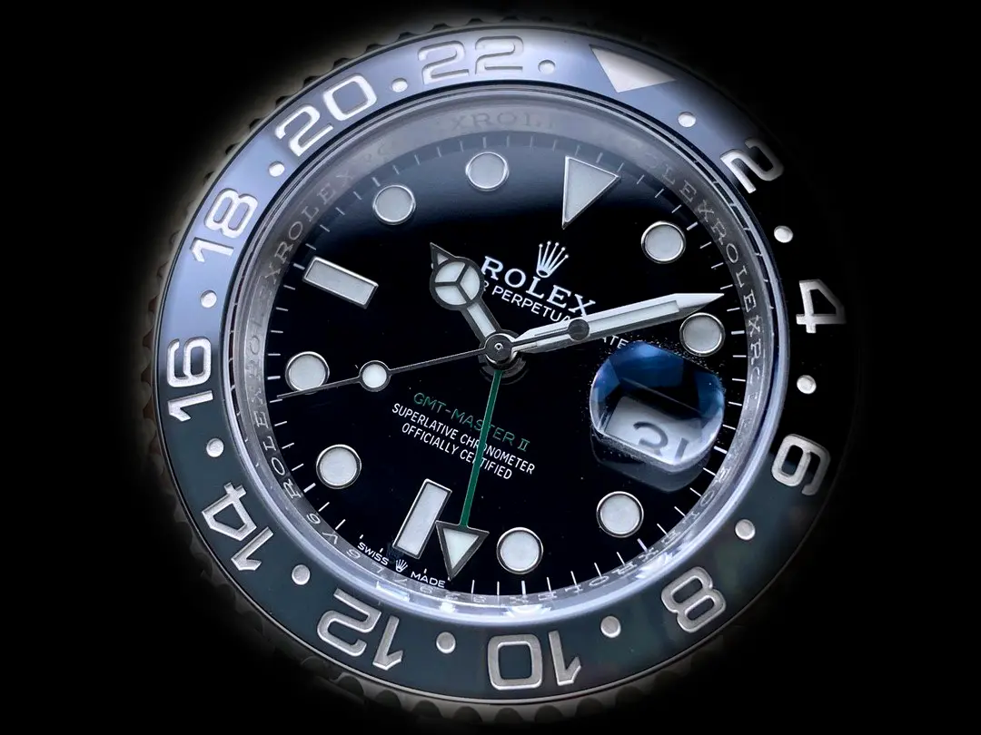 GMT-Master 126710GRNR Bruce Wayne 1:1 super clone 40mm — dial close-up