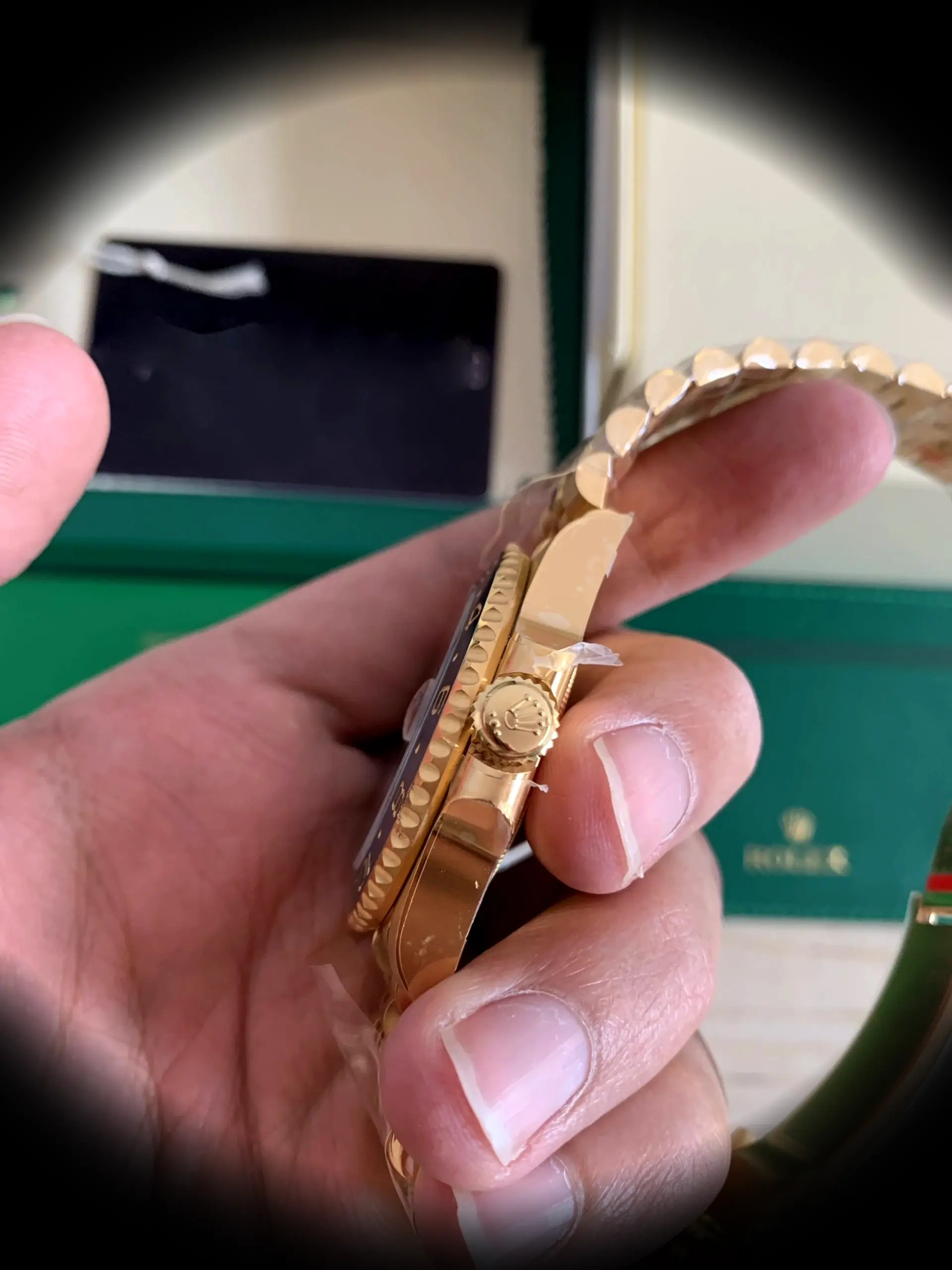 Rolex GMT-Master 126718GRNR Swiss replica — side profile