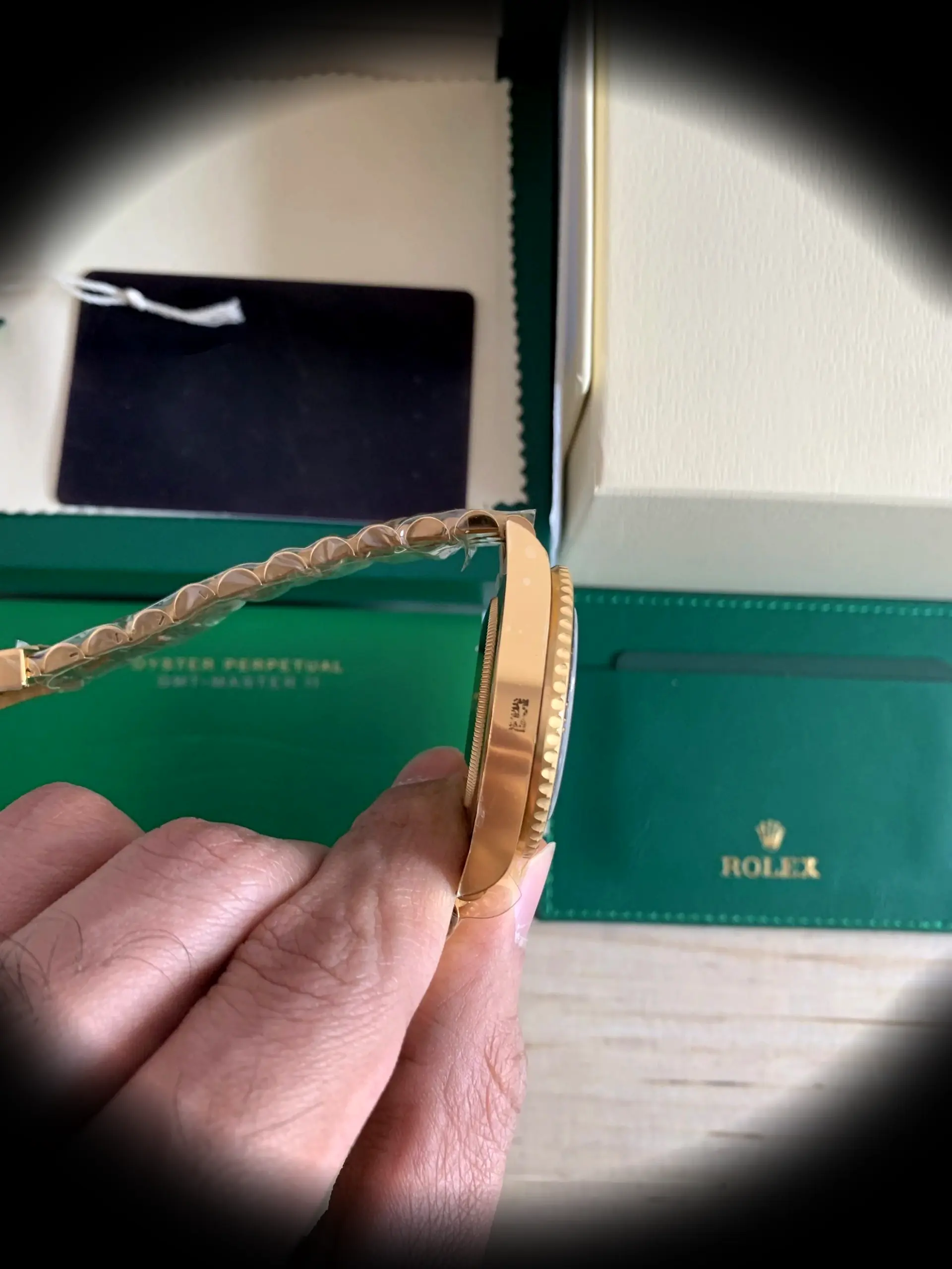 Rolex GMT-Master 126718GRNR super clone — lume shot