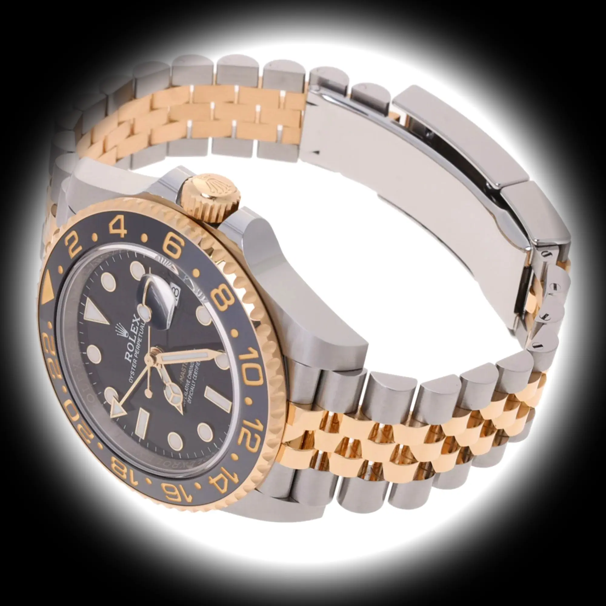 Rolex GMT-Master 126713GRNR superclone black dial — caseback detail