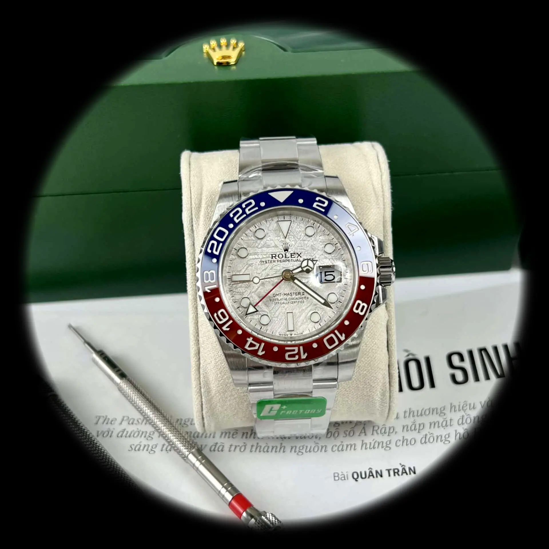 Rolex GMT-Master 126719BLRO super clone 40mm — dial close-up
