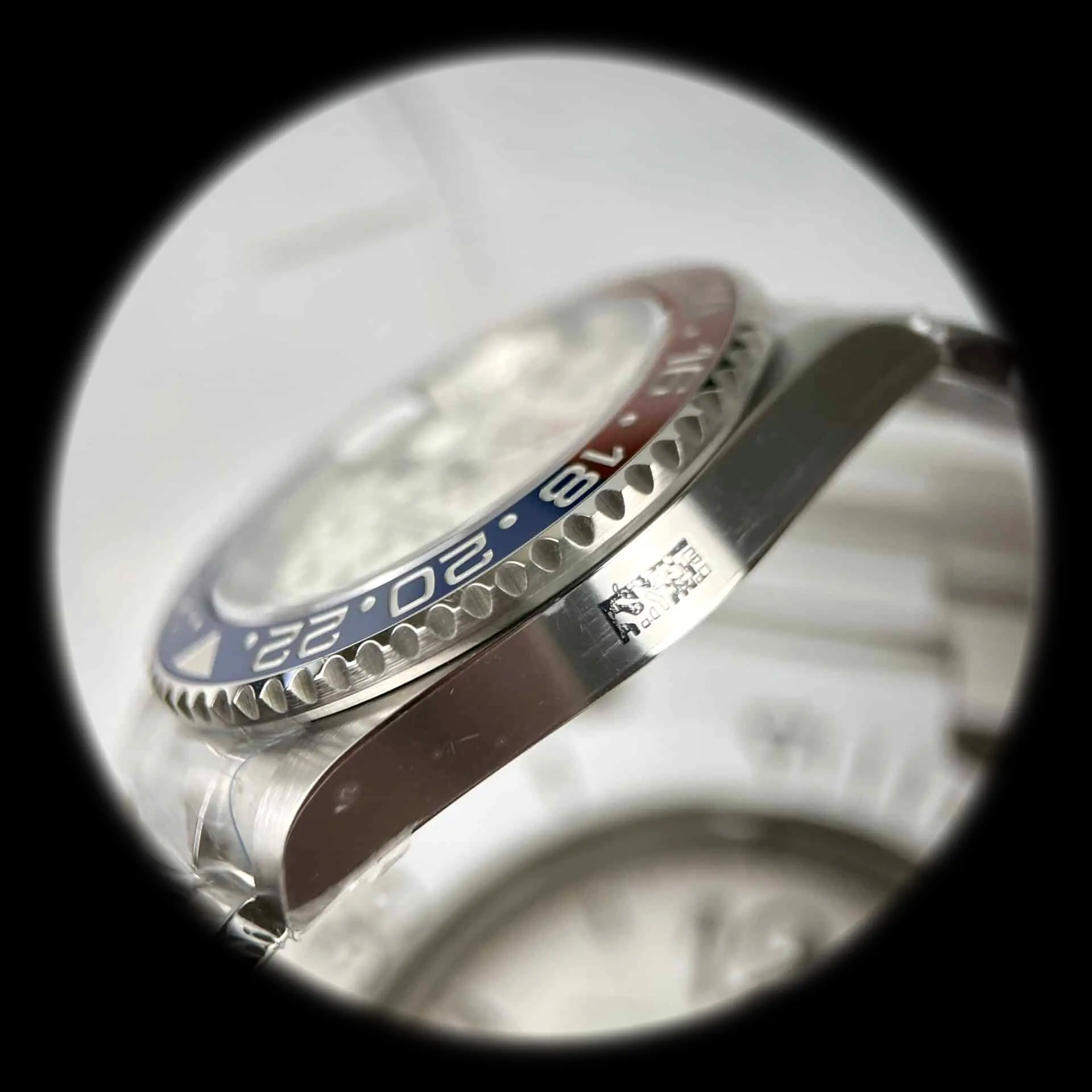 Rolex GMT-Master 126719BLRO superclone 40mm — crown and case detail