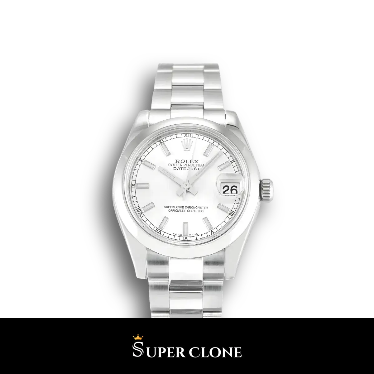 Rolex Lady-Datejust 178240 super clone, silver dial, 30mm