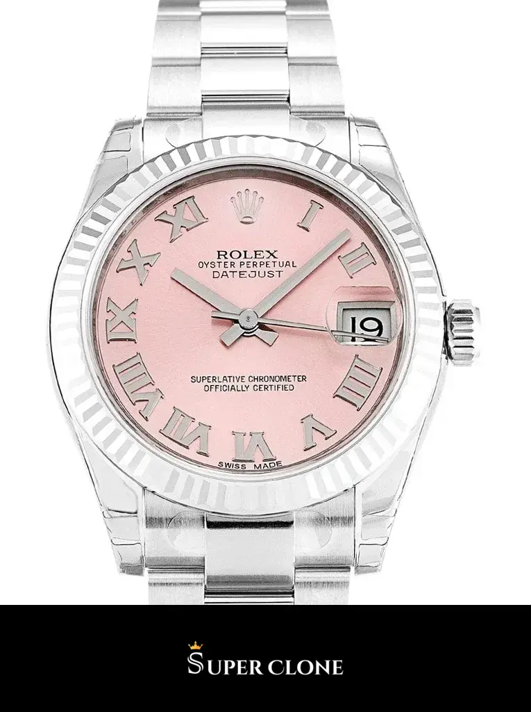 Rolex Lady-Datejust 178274, 31mm, stainless steel & white gold plated case