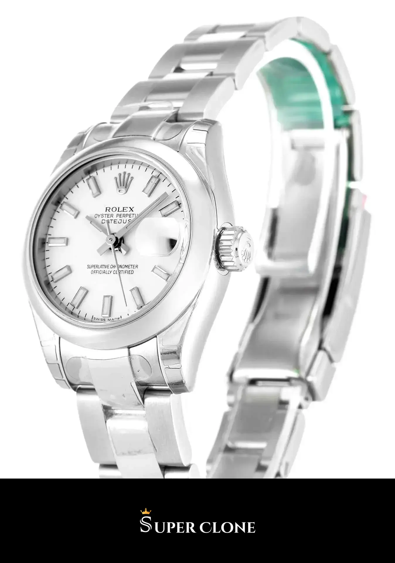 Rolex Lady-Datejust 179160, stainless steel case, fluted bezel