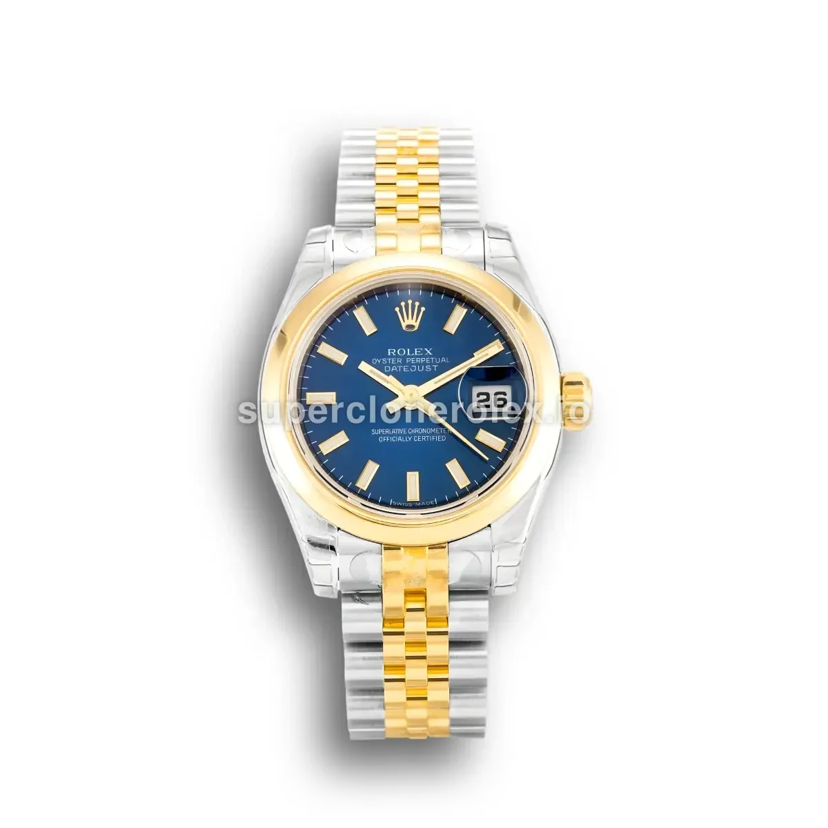 Rolex Lady-Datejust 179163 Blue Dial 26mm Steel & Yellow Gold replica watch
