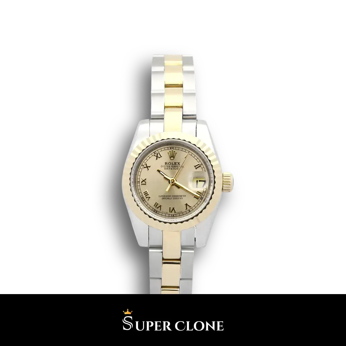 Lady-Datejust 179163 super clone, yellow gold dial, 26mm