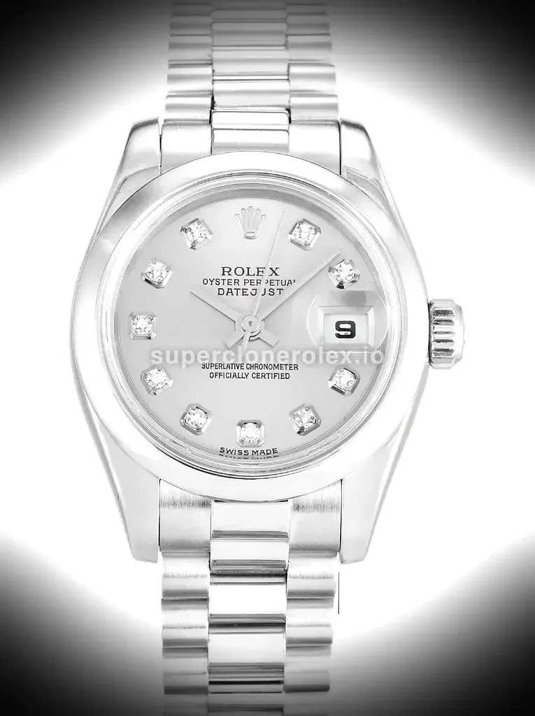 Rolex Lady Datejust 26mm Silver Dial 179166 replica watch