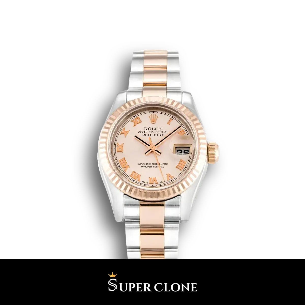 Rolex Lady-Datejust 179171 super clone, rose dial, 26mm