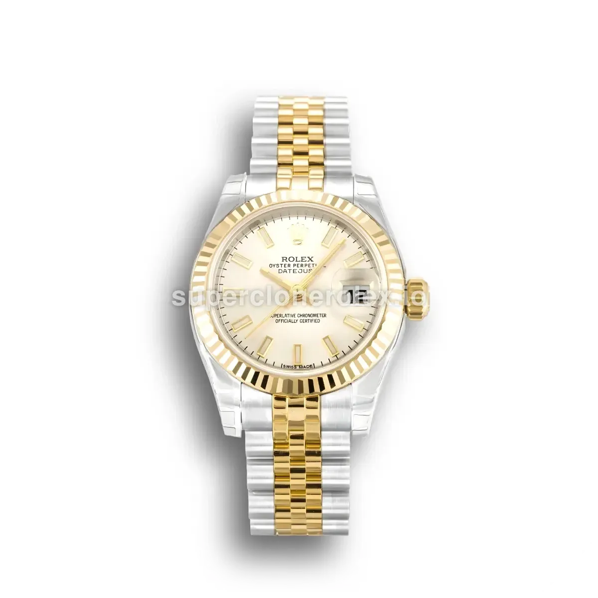 Rolex Lady-Datejust 179173 Silver Dial 26mm Two-Tone Yellow Gold replica watch