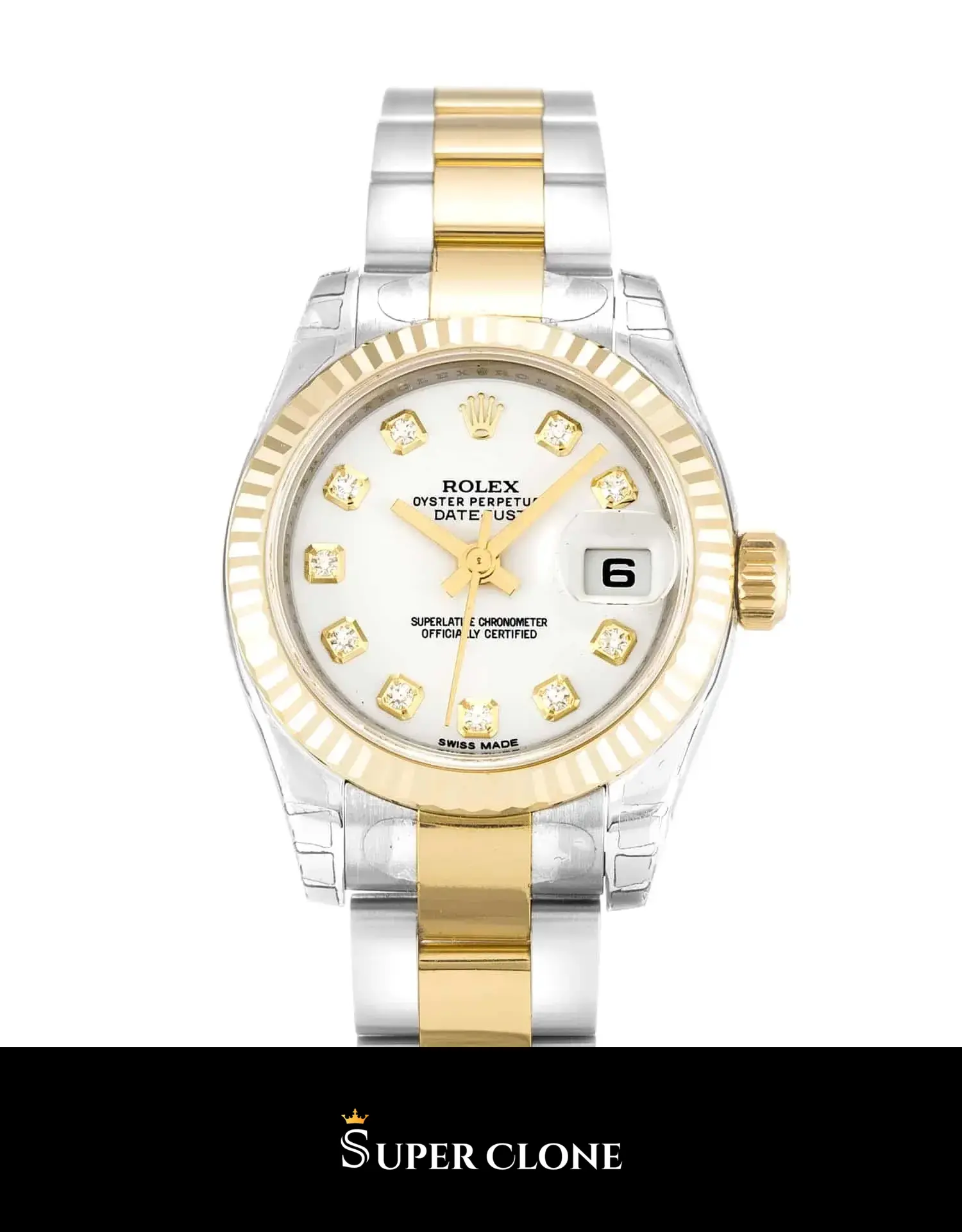 Rolex Lady-Datejust 179173, 904l steel case, fluted bezel