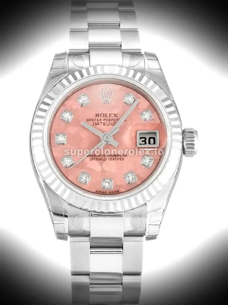 Rolex Lady Datejust 26mm Gold Dust Pink Dial 179174 replica watch